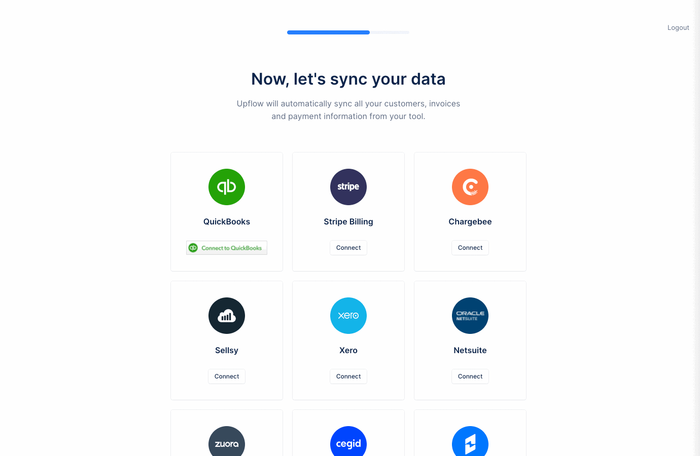 integration Zuora and Upflow